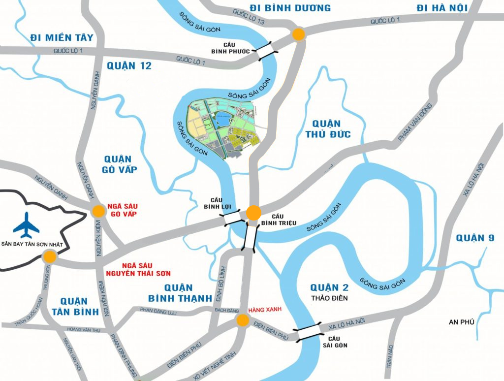 Vị trí dự án Vạn Phúc City